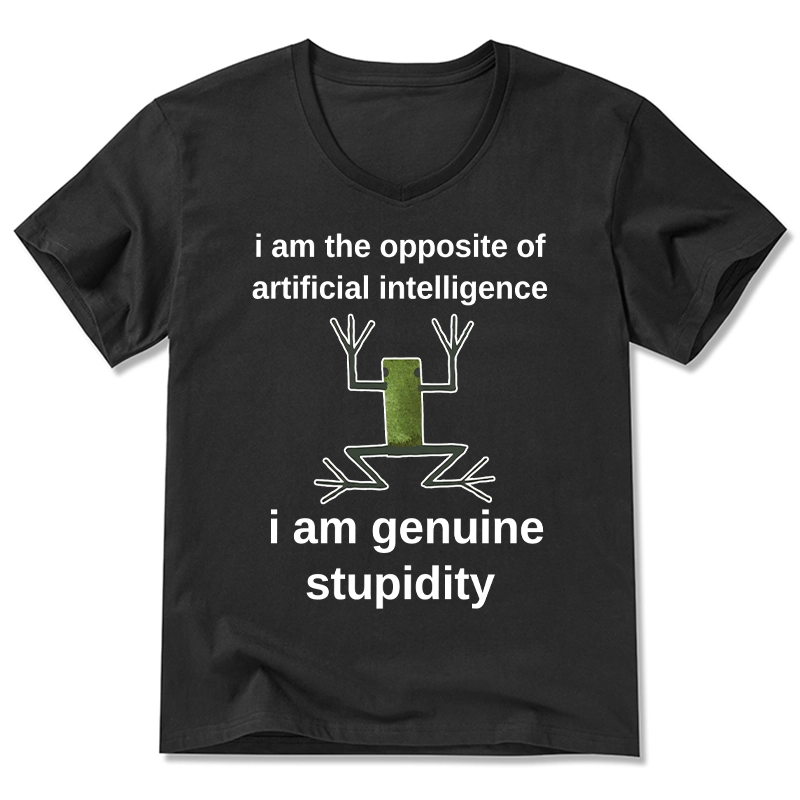 Tokyo-Tiger Genuine Stupidity Frog Meme V-Neck Classic T-Shirt