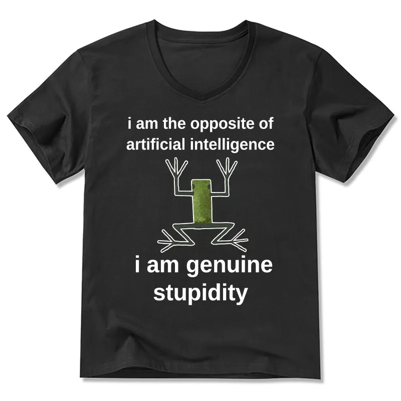 Tokyo-Tiger Genuine Stupidity Frog Meme V-Neck Classic T-Shirt