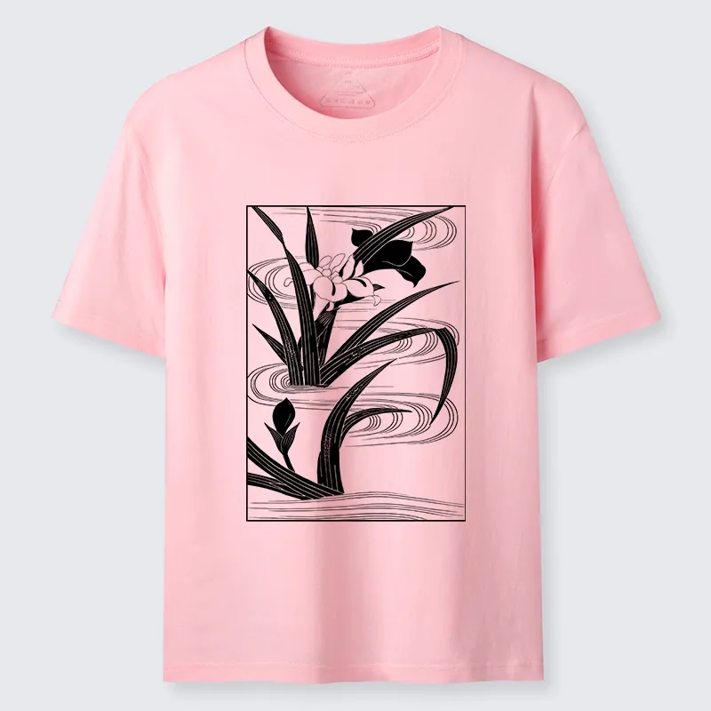 Tokyo-Tiger Japanese Iris Woodblock Art Classic T-Shirt