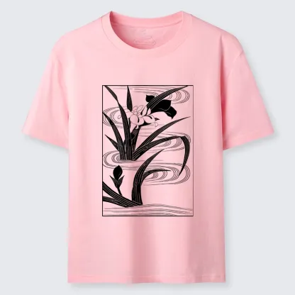 Tokyo-Tiger Japanese Iris Woodblock Art Classic T-Shirt