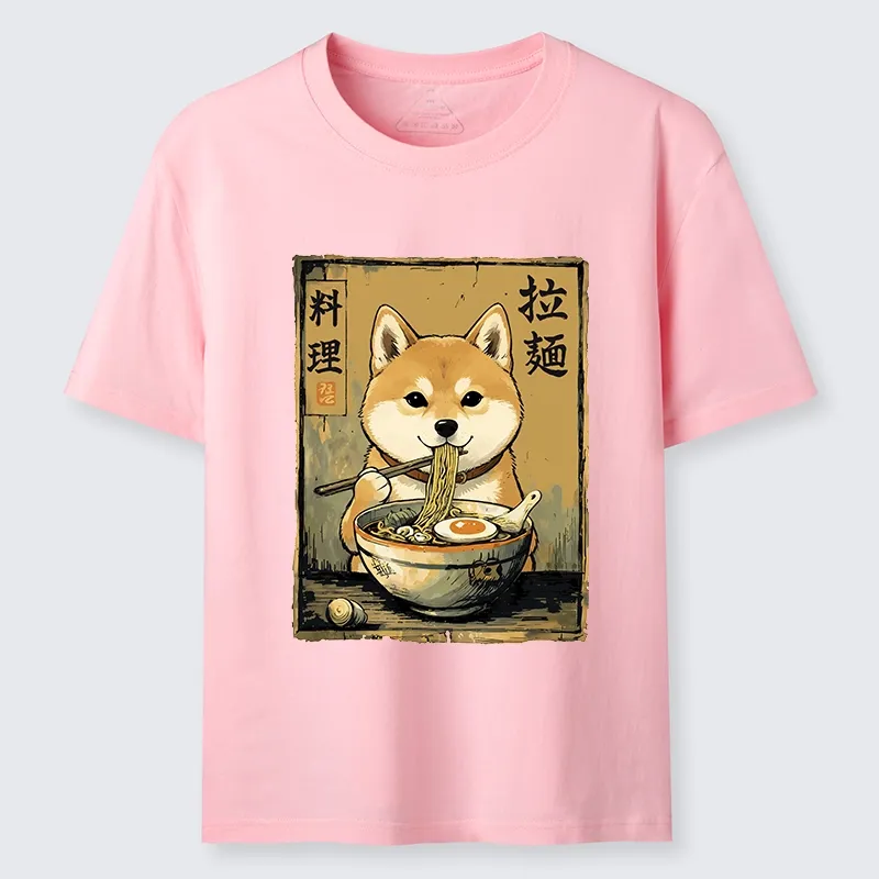 Tokyo-Tiger Shiba Inu Obsessed With Eating Ramen Classic T-Shirt