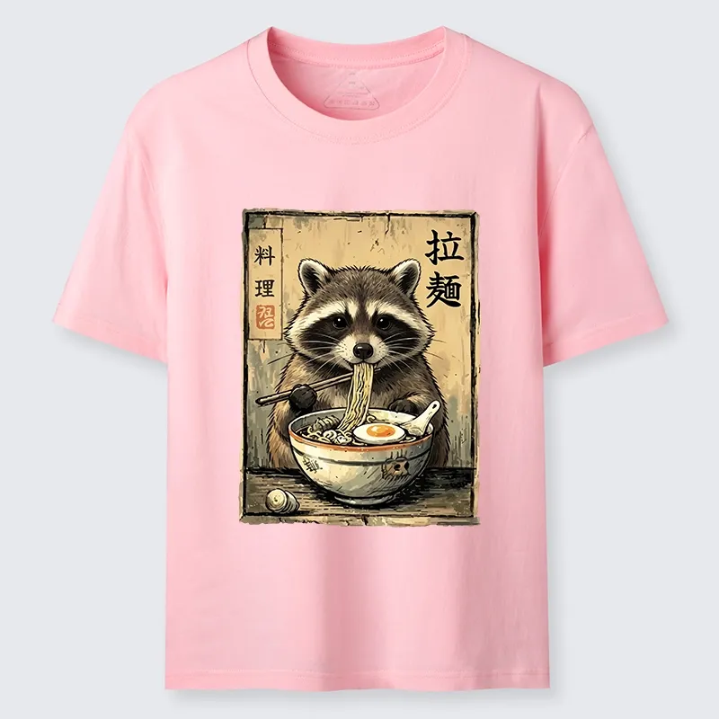 Tokyo-Tiger Raccoon Eating Ramen And Loving It Classic T-Shirt