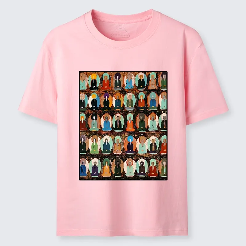 Tokyo-Tiger Peaceful Buddha Wall In Bright Colors Classic T-Shirt