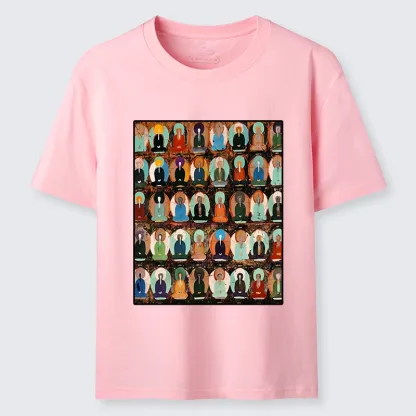 Tokyo-Tiger Peaceful Buddha Wall In Bright Colors Classic T-Shirt