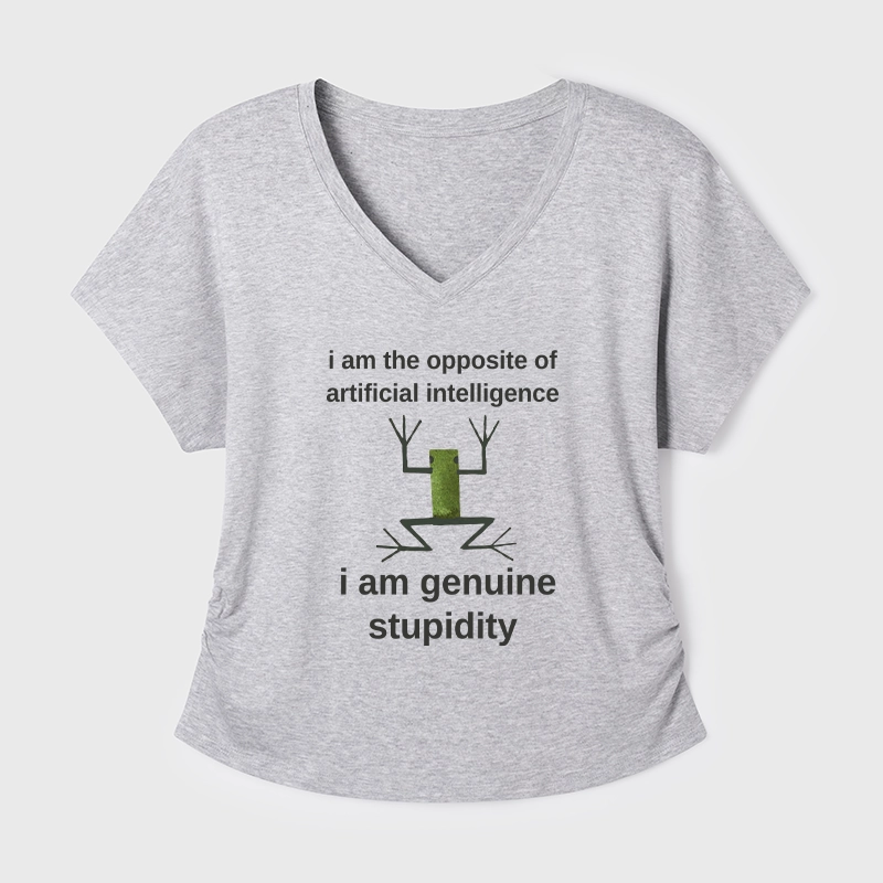 Tokyo-Tiger Genuine Stupidity Frog Meme Modal Dolman Sleeve T-Shirt