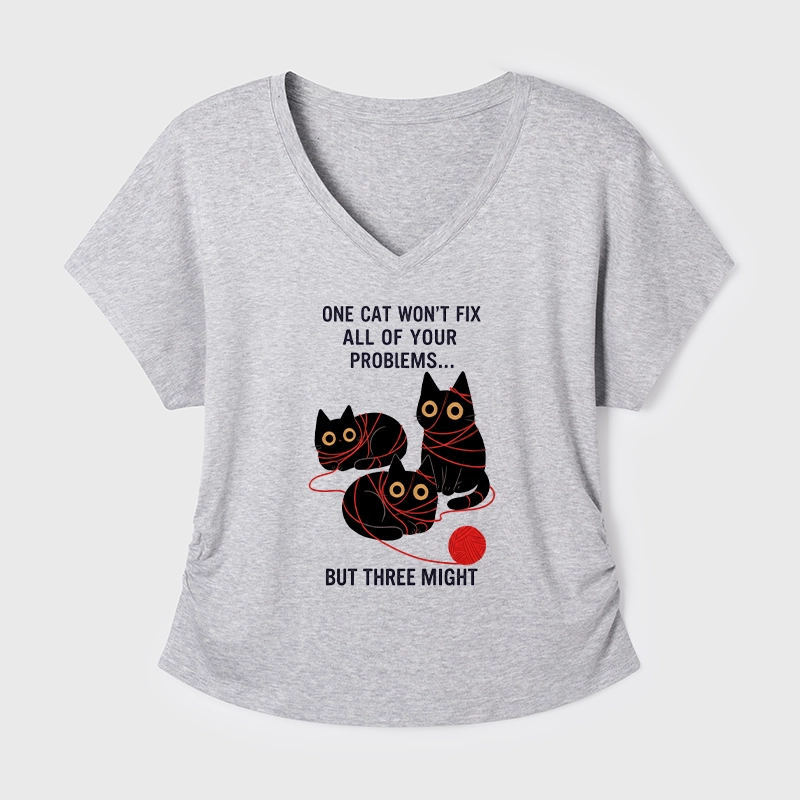 Tokyo-Tiger Three Cats Fix All Problems Modal Dolman Sleeve T-Shirt