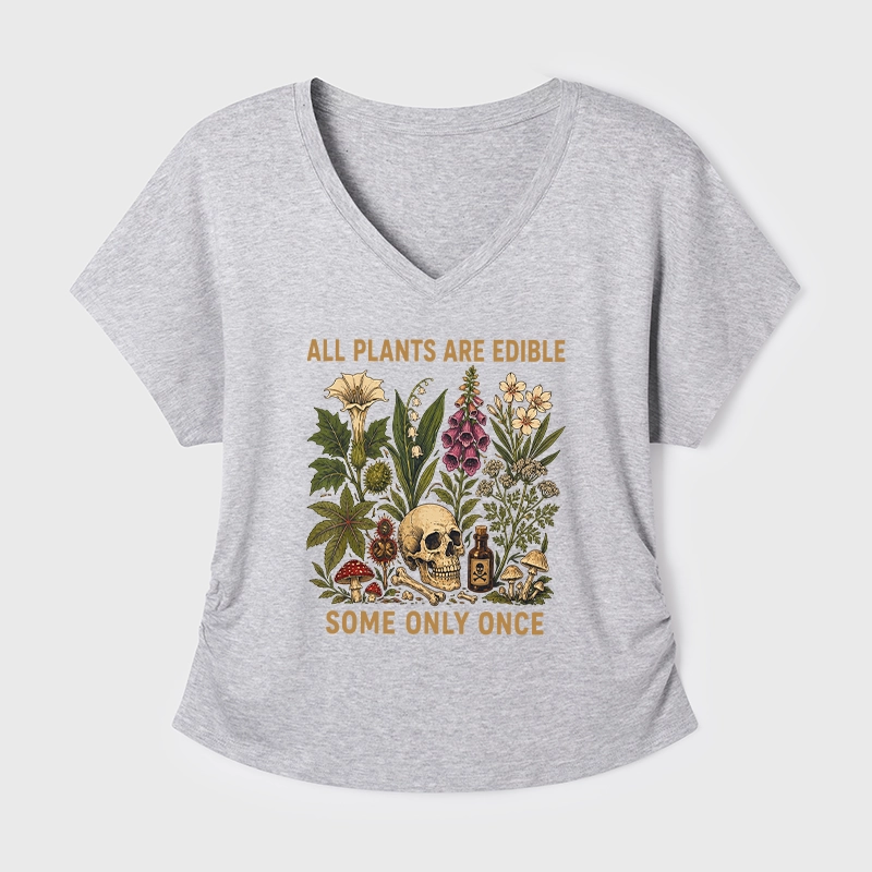 Tokyo-Tiger Edible Plants Some Only Once Joke Modal Dolman Sleeve T-Shirt