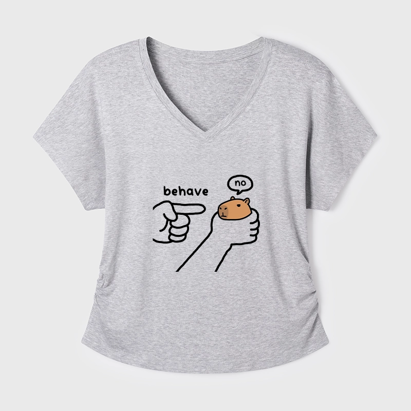 Tokyo-Tiger Dishonest Capybara Modal Dolman Sleeve T-Shirt
