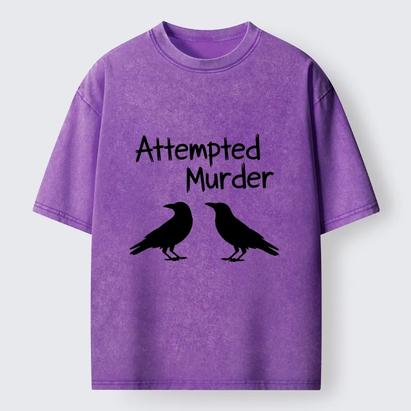 Tokyo-Tiger Two Crows Attempted Murder Joke Washed T-Shirt