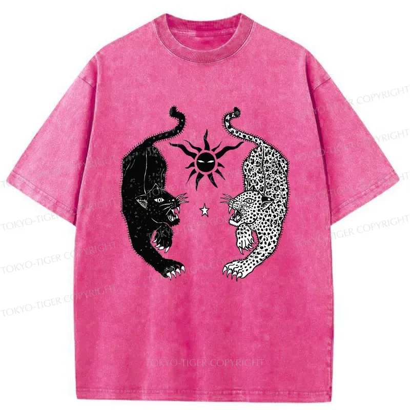 Tokyo-Tiger Retro Tigers Funny Washed T-Shirt