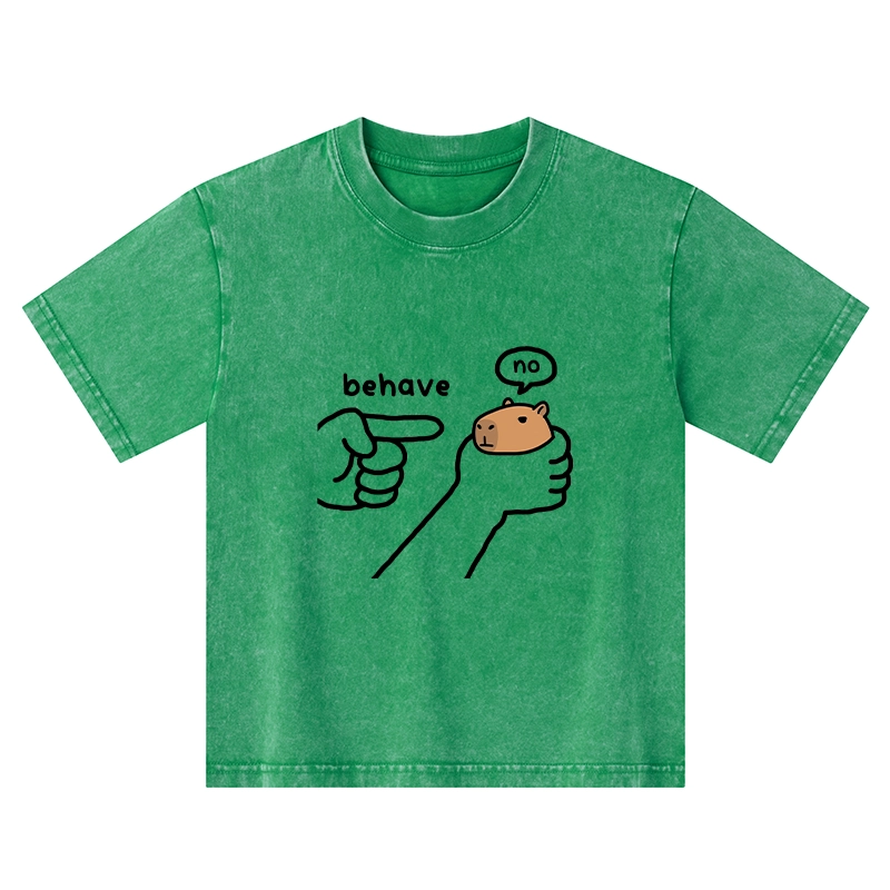 Tokyo-Tiger Dishonest Capybara Kids Washed T-Shirt