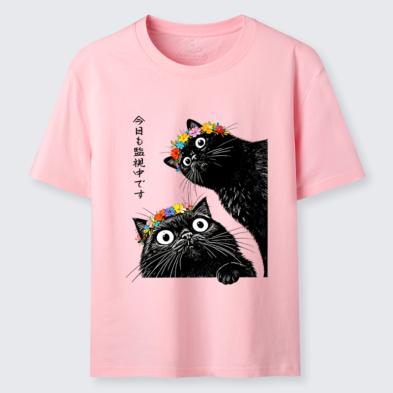 Tokyo-Tiger Flower Crown Black Cat Classic T-Shirt