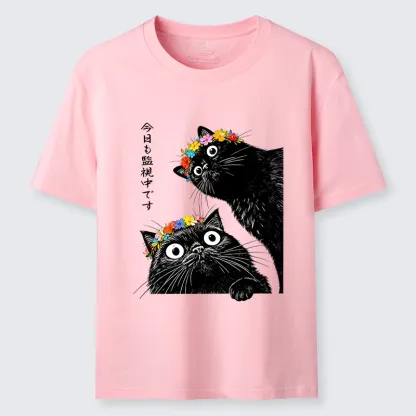 Tokyo-Tiger Flower Crown Black Cat Classic T-Shirt