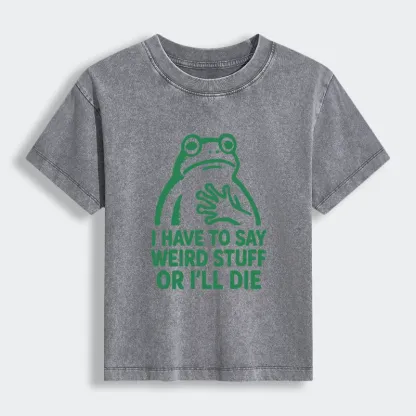 Tokyo-Tiger Weird Frog Funny Meme Women's Washed T-shirt