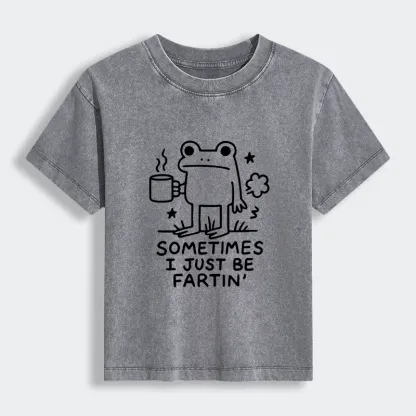 Tokyo-Tiger Sometimes A Frog Just Needs To Fart Women's Washed T-shirt