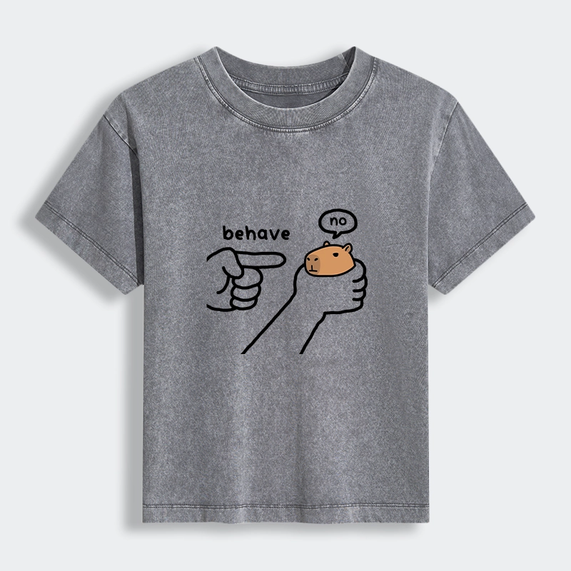 Tokyo-Tiger Dishonest Capybara Women's Washed T-shirt
