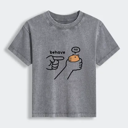 Tokyo-Tiger Dishonest Capybara Women's Washed T-shirt