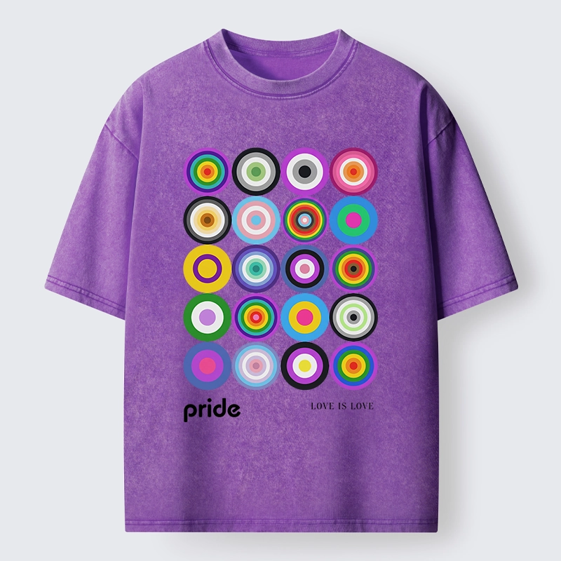 Tokyo-Tiger Every Circle Glows With Inclusive Love Washed T-Shirt