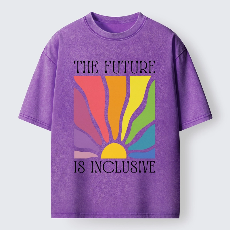 Tokyo-Tiger Radiant Rainbow Welcomes All Identities Washed T-Shirt