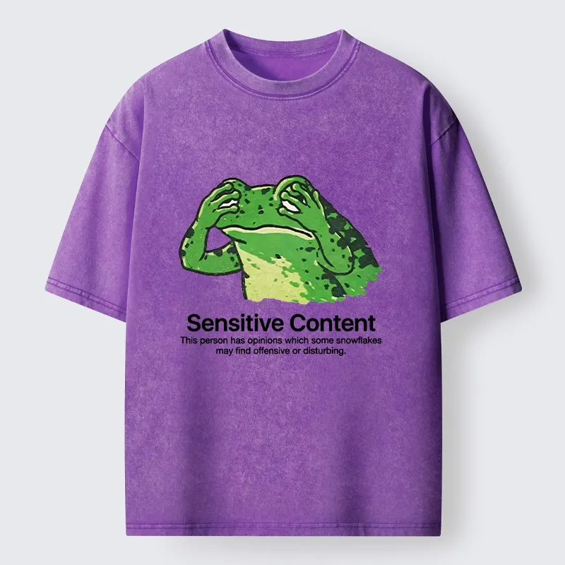 Tokyo-Tiger Funny Meme Of Opinionated Frog Washed T-Shirt
