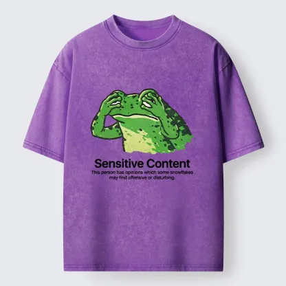 Tokyo-Tiger Funny Meme Of Opinionated Frog Washed T-Shirt