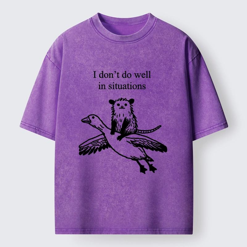 Tokyo-Tiger Lost Possum Rides Wild Goose Washed T-Shirt