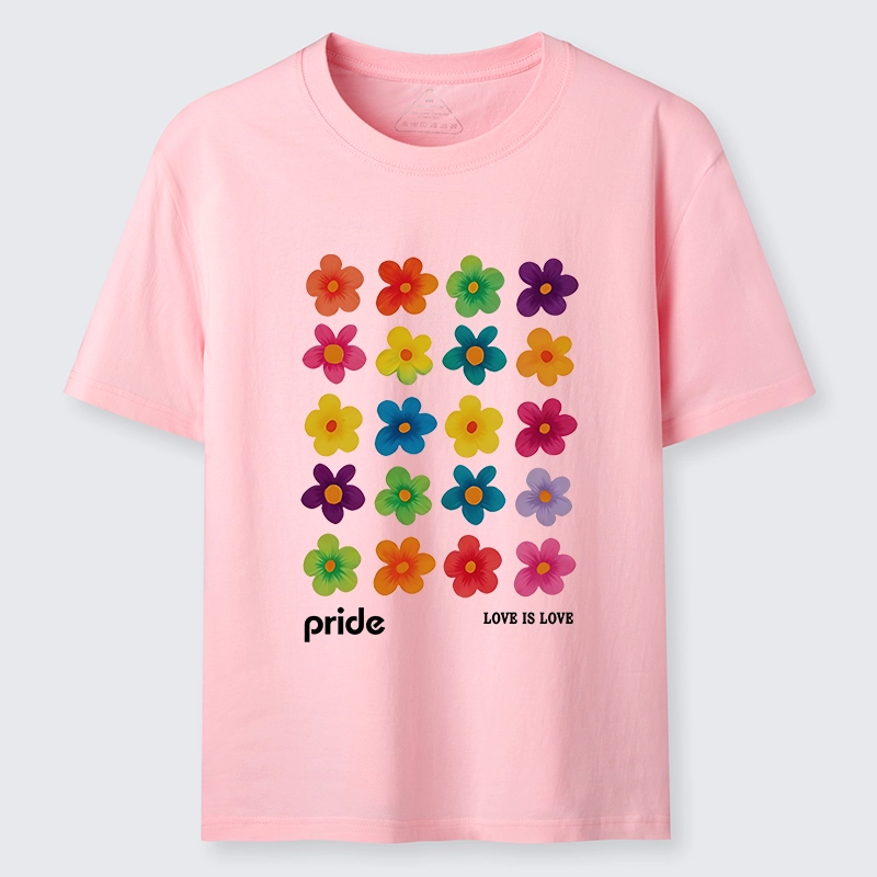 Tokyo-Tiger Colorful Flower Grid For Pride Month Classic T-Shirt