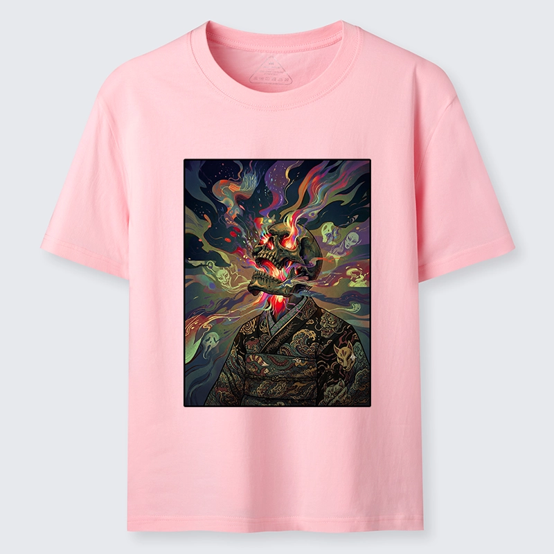 Tokyo-Tiger Colorful Flame Spirits Around Dead Head Classic T-Shirt