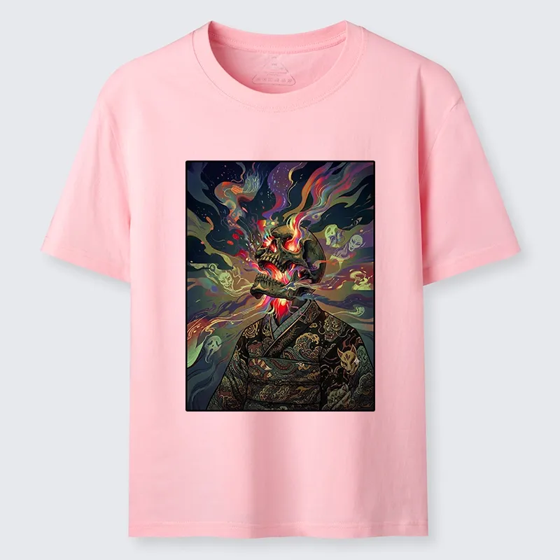 Tokyo-Tiger Colorful Flame Spirits Around Dead Head Classic T-Shirt