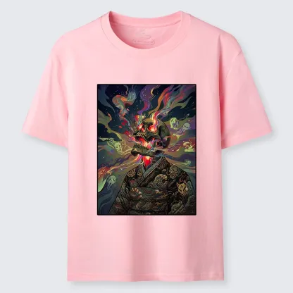 Tokyo-Tiger Colorful Flame Spirits Around Dead Head Classic T-Shirt