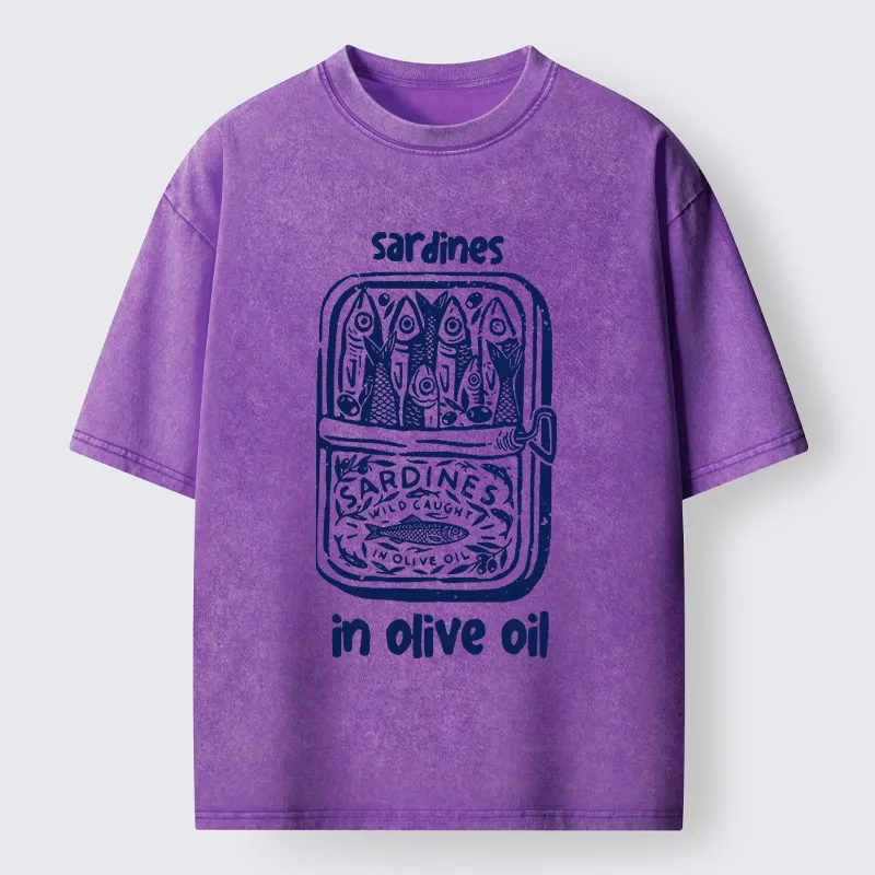 Tokyo-Tiger Tiny Fish Big Flavor Washed T-Shirt