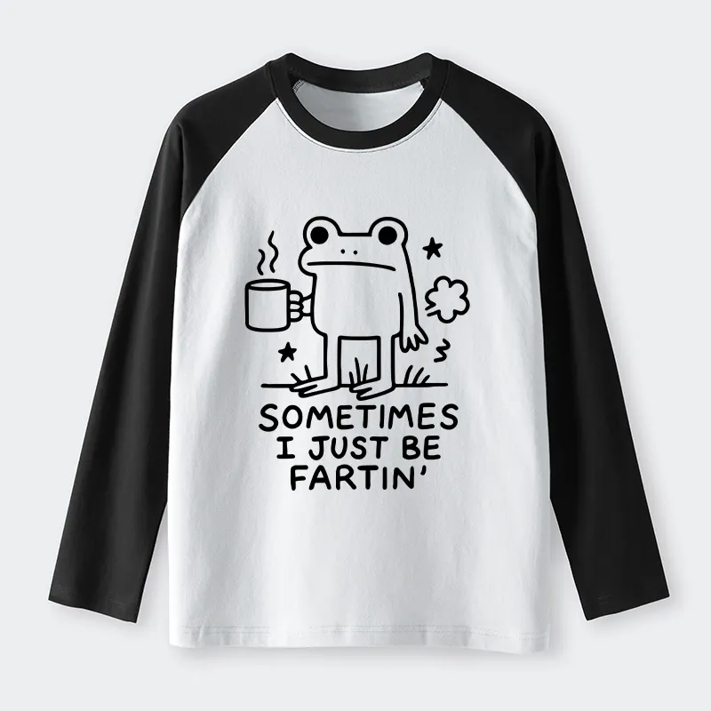 Tokyo-Tiger Sometimes A Frog Just Needs To Fart Raglan Long Sleeve T-shirt