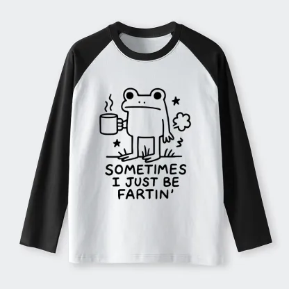 Tokyo-Tiger Sometimes A Frog Just Needs To Fart Raglan Long Sleeve T-shirt