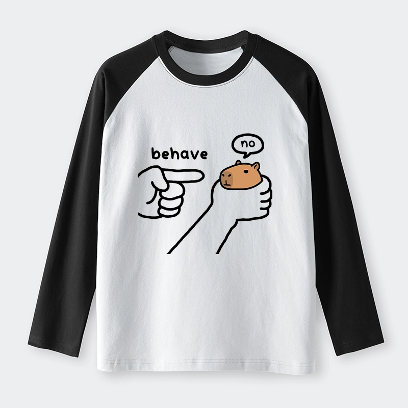 Tokyo-Tiger Dishonest Capybara Raglan Long Sleeve T-shirt