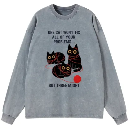 [Copy]Tokyo-Tiger Aesthetic Yellow And Black Bird Washed Long Sleeve T-Shirt