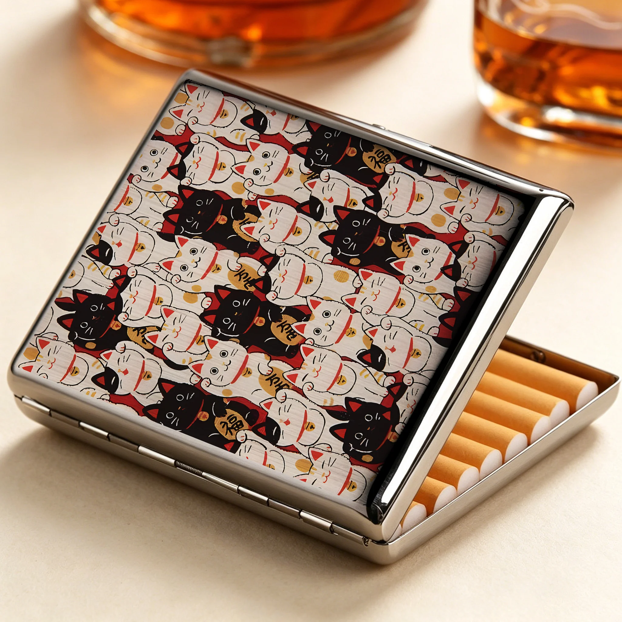 Tokyo-Tiger Lucky Cat Cigarette Case