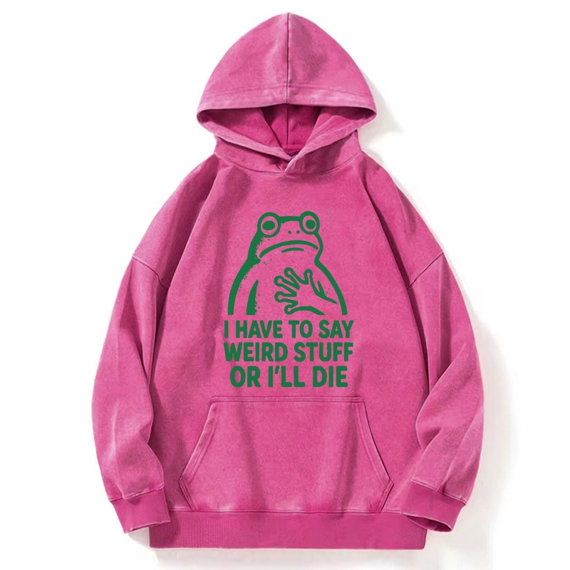 Tokyo-Tiger Weird Frog Funny Meme Washed Hoodie