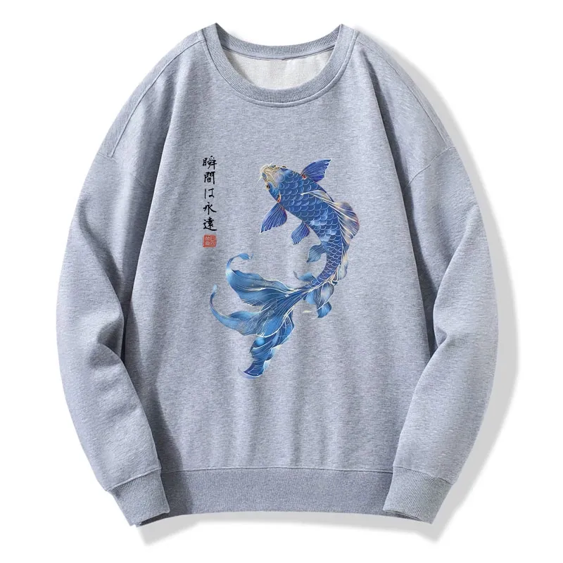 Tokyo-Tiger Lucky Blue Koi Fish Art Classic Sweatshirt