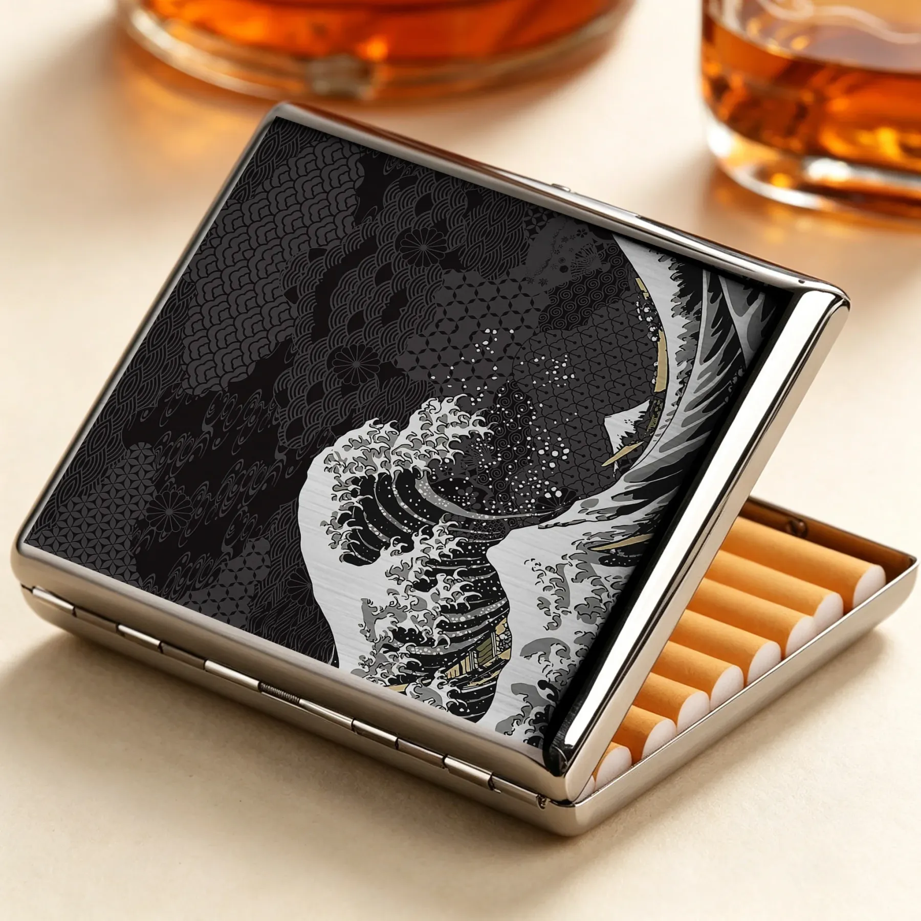 Tokyo-Tiger Great Wave Off Fuji Cigarette Case