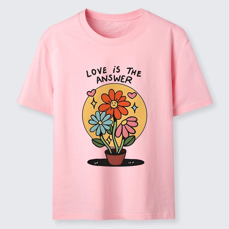 Tokyo-Tiger Happy Blooms Say Love Solves All Things Classic T-Shirt
