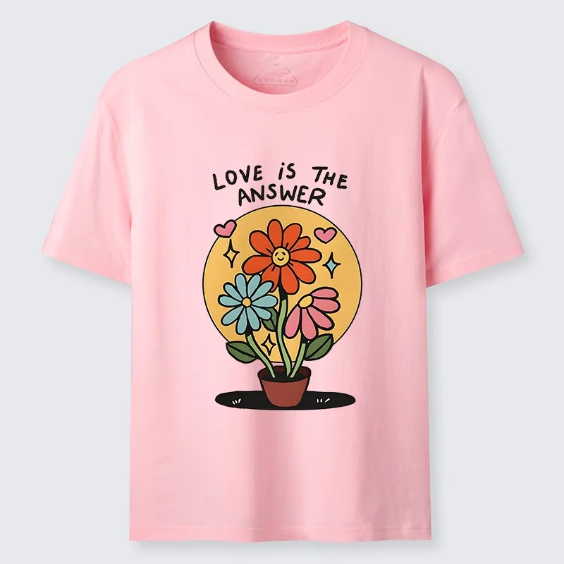 Tokyo-Tiger Happy Blooms Say Love Solves All Things Classic T-Shirt Sale