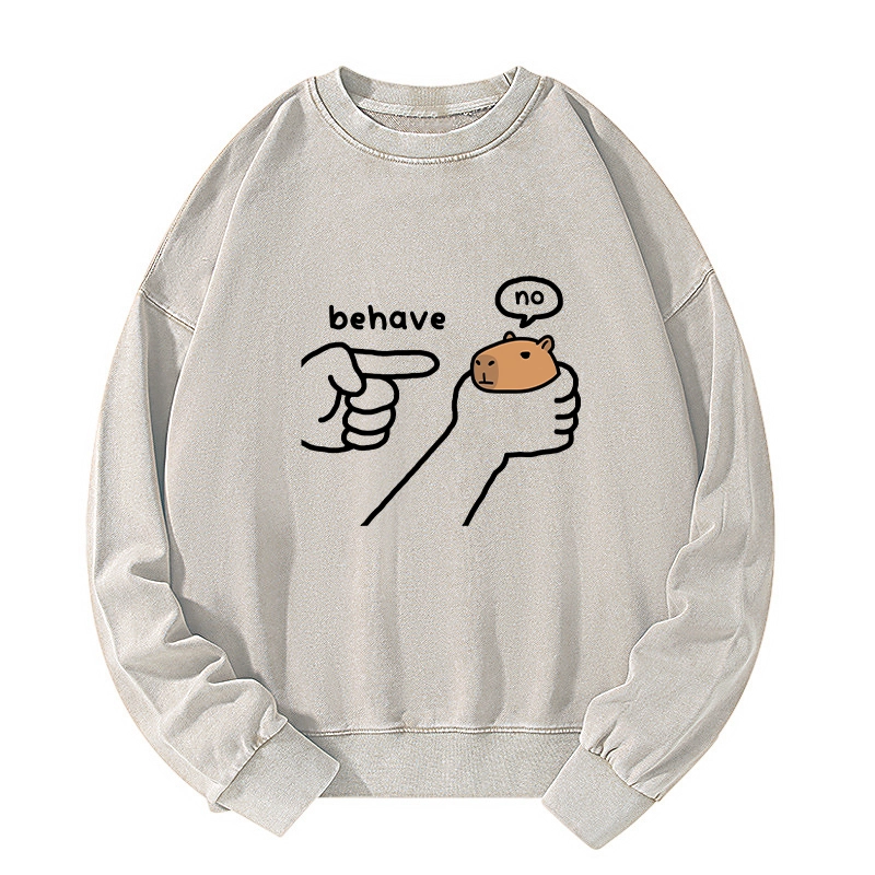 Tokyo-Tiger Dishonest Capybara Washed Sweatshirt