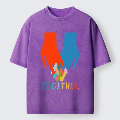 Tokyo-Tiger All Colors Unite As Single Group Washed T-Shirt