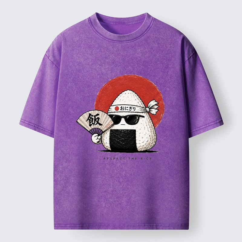 Tokyo-Tiger Respect The Rice Ball Washed T-Shirt