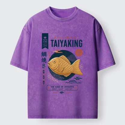 Tokyo-Tiger Taiyaki King Dessert Washed T-Shirt