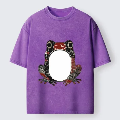 Tokyo-Tiger Retro Sakura Frog Washed T-Shirt