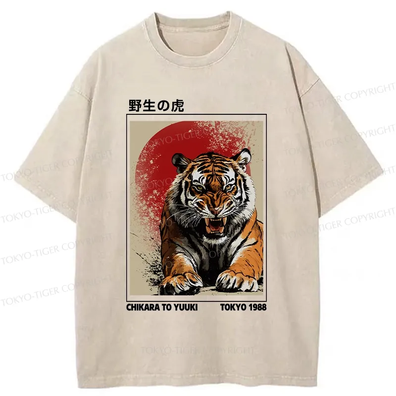 Tokyo-Tiger Wild Tiger Washed T-Shirt Sale