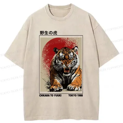 Tokyo-Tiger Wild Tiger Washed T-Shirt