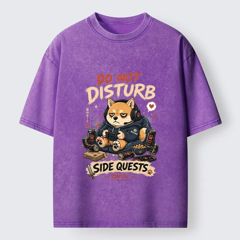 Tokyo-Tiger Do Not Disturb Gamer Shiba Mode Washed T-Shirt
