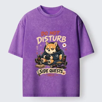 Tokyo-Tiger Do Not Disturb Gamer Shiba Mode Washed T-Shirt